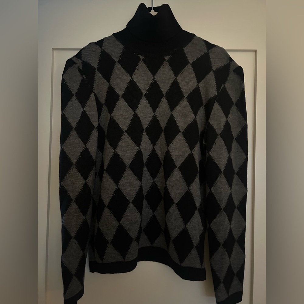 Valentino Miss V Argyle Vintage Sweater